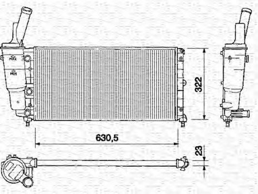 MAGNETI MARELLI BM161 Радіатор, охолодження двигуна