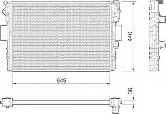 MAGNETI MARELLI BM171 Радіатор, охолодження двигуна