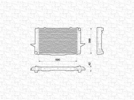 MAGNETI MARELLI BM790 Радіатор, охолодження двигуна